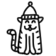100 hidden cats badge Level 1: The Hat Cat!