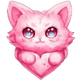 Cute Cats badge Level 4: Pink Cat