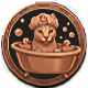 Five Nights At Floppa badge Level 4: Floppa in a tub