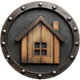 No One Survived badge Level 1: log cabin