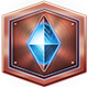 DRAGON QUEST MONSTERS: The Dark Prince badge Level 2: indigo travelite