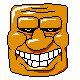 Pizza Tower badge Foil: Golden John