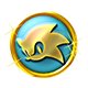 Sonic Racing: CrossWorlds badge Level 4: SONIC Badge Gold