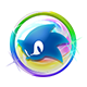 Sonic Racing: CrossWorlds badge Level 5: SONIC Badge Rainbow