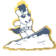 Snow Horse badge Foil: Gold Horse