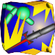Stickman Killing Zombie badge Foil: Hero