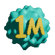 Nubby's Number Factory badge Level 3: Million Peg