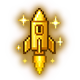 Land it Rocket badge Foil: Cosmic Legend