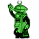 Stubbs the Zombie in Rebel Without a Pulse badge Level 1: Pumpbot
