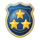 Police Simulator: Patrol Officers badge Level 4: Lieutenant