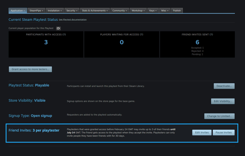 Konfigurace pozvánek pro přátele Konfigurace pozvánek pro přátele