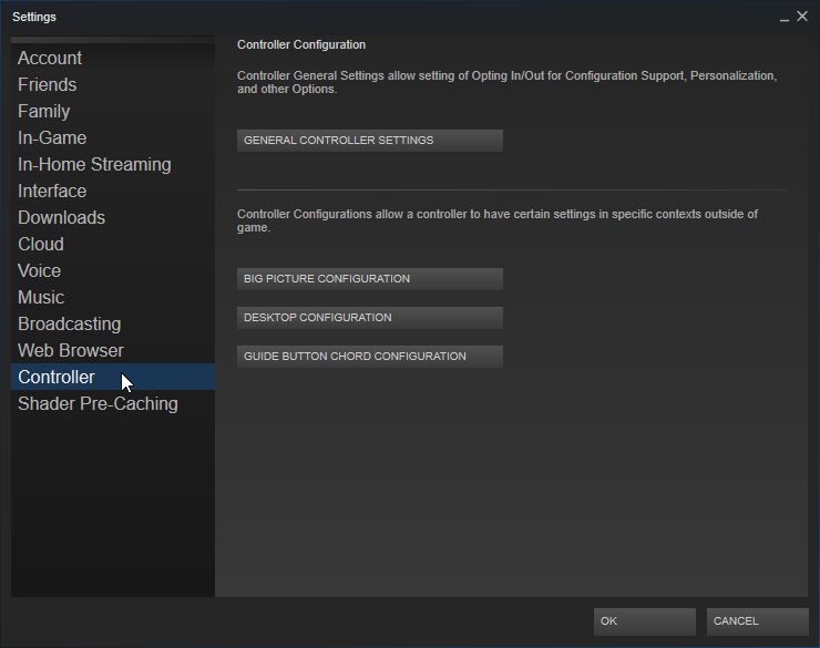 install steam controller config