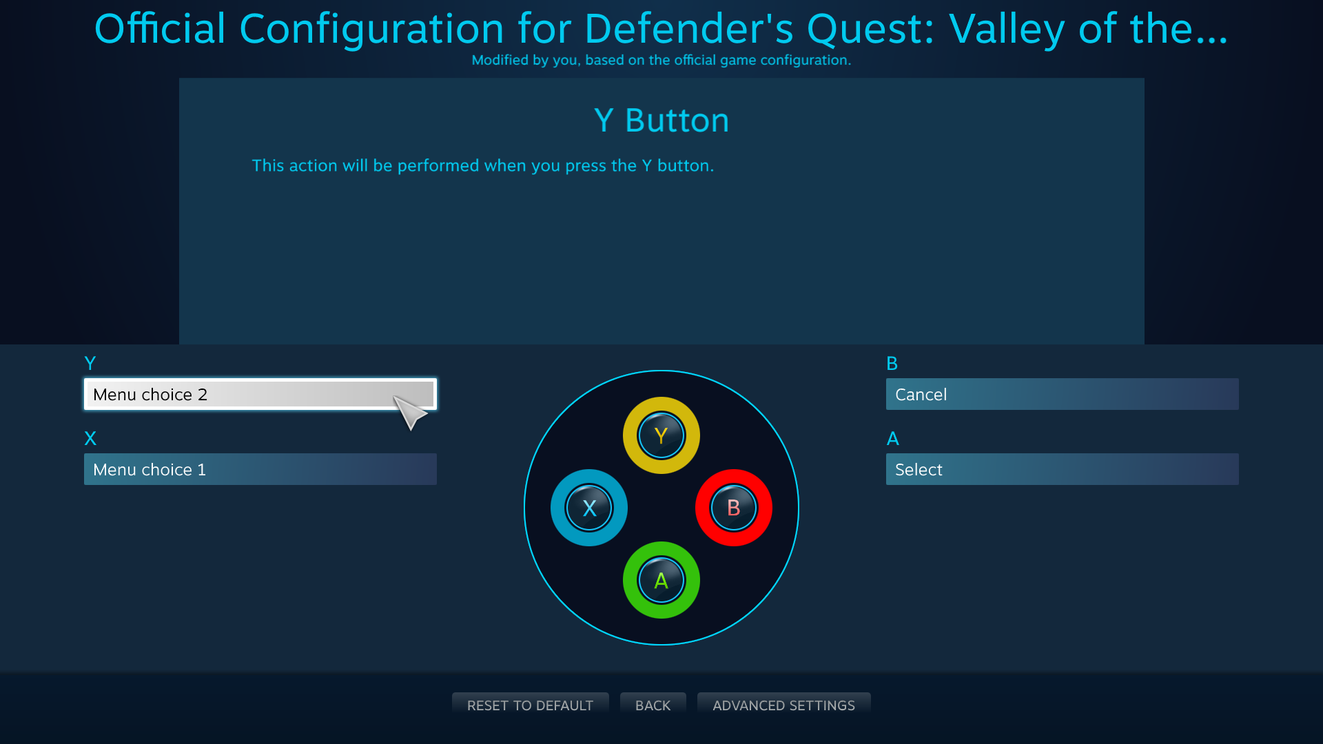 steam controller manual configs