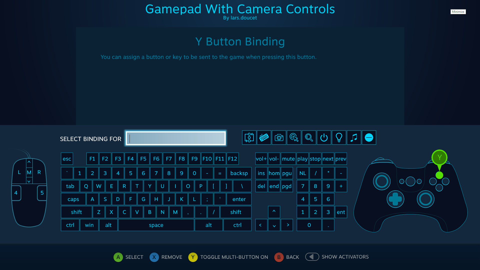 rebind keybinds xbox one controller for pc