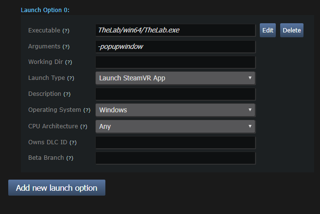 Application Settings for Virtual 